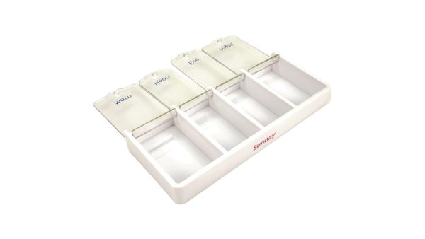 4 Times A Day Dose 7 Days A Week Pillbox Shantys Pillmate Seven Medication Pill Box Tablets Weekly Organiser Daily 7 Days Pill Product Multi Large Complex Dose Dispenser Uk 319047