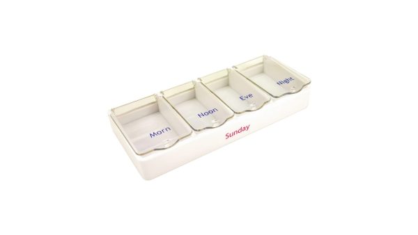 4 Times A Day Dose 7 Days A Week Pill Box Shantys Pillmate Seven Medication Pill Box Tablets Weekly Organiser Daily 7 Days Pill Product Multi Large Complex Dose Dispenser Uk 419047
