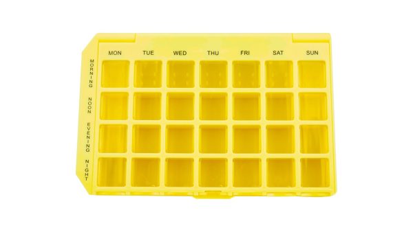 Large Multi Dose Weekly Pill Box Dispenser 4 Times Daily Shantys Pillmate Pillbox Pill Box Medication Box Tablets Box Large Capacity Compartments Full Weeks Dosage Essex Dagenham London Uk 4 19025
