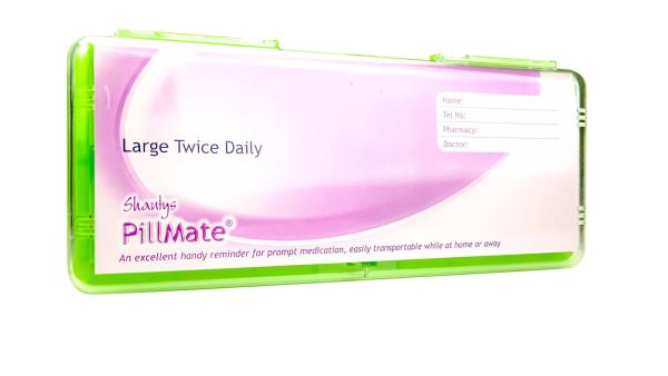 Large Size Pill Box With Two Daily Dose Compartments Shantys Pillmate Large Twice Medication Pill Box Tablets Organiser Daily 7 Days Pill Product Multi Dispenser Uk 119048